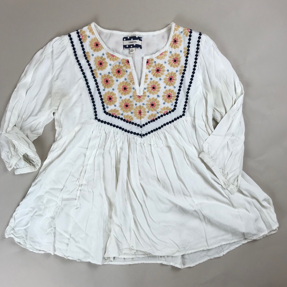 Boho Embroidered Top